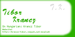 tibor krancz business card
